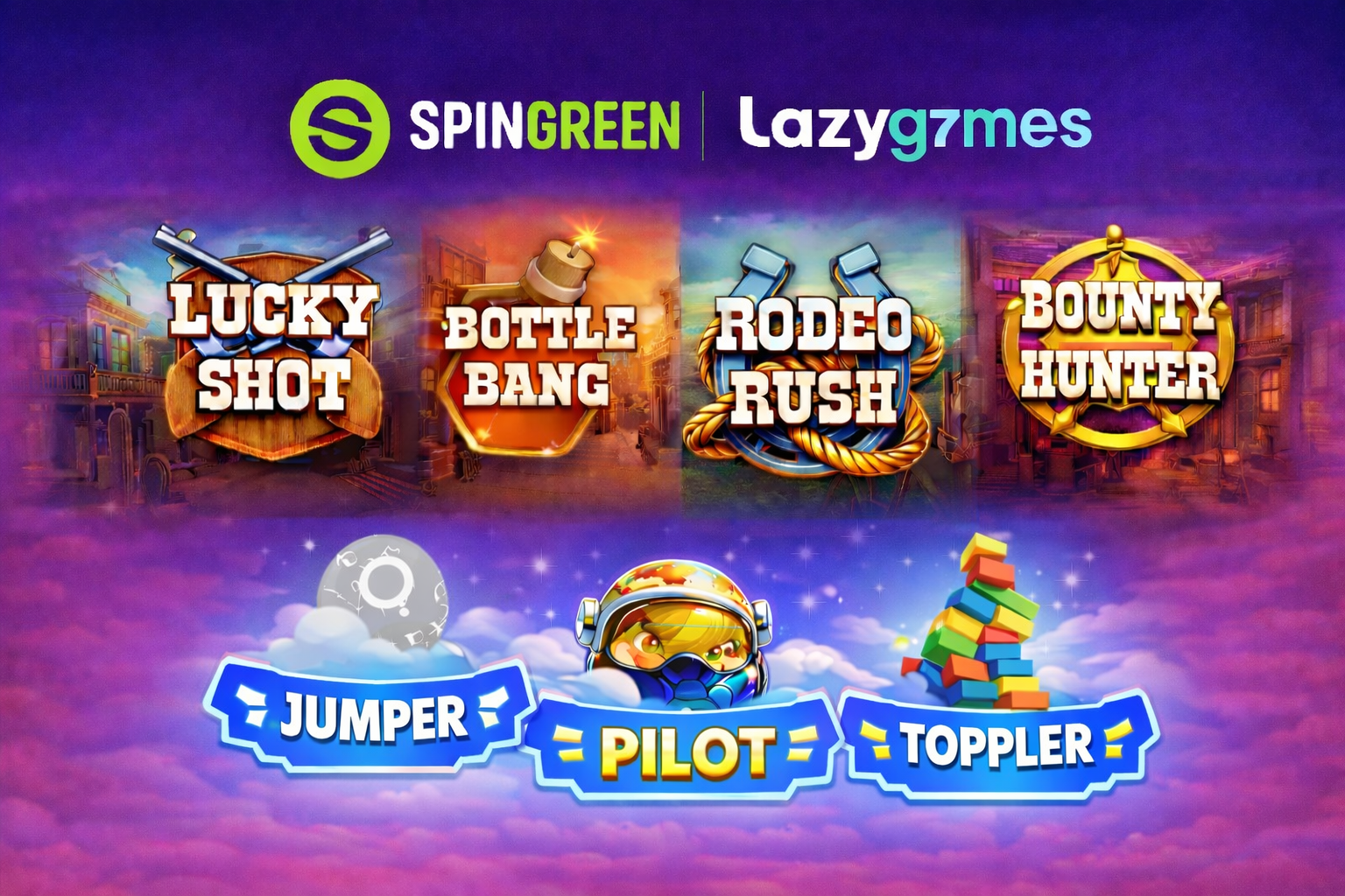 7 Lazy Games crash titles are now live on Spingreen!